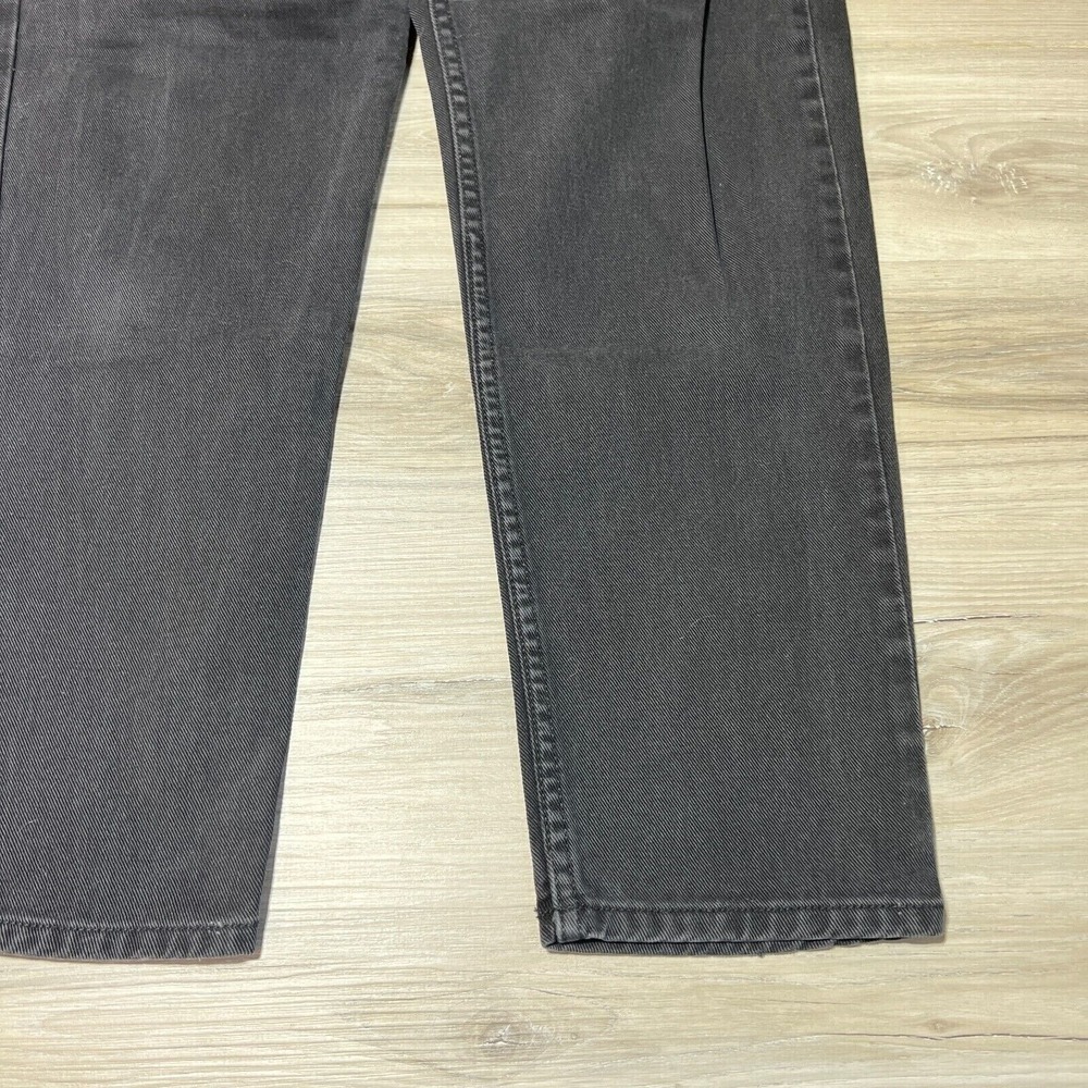 Vintage Black Jeans Womens 8 Dark Wash‎ Straight Leg Retro Boot Cut Wide Leg - Picture 3 of 7